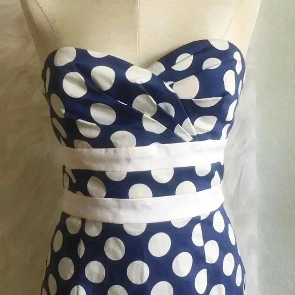 Donna Rico Polka Dot Strapless Dress with Tie Back - Picture 4 of 8